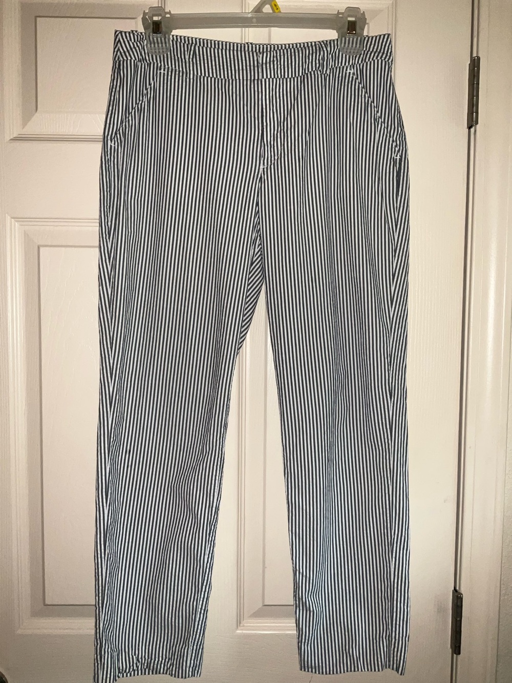Merona Cotton Blue and White Striped Nautical Coastal Pants